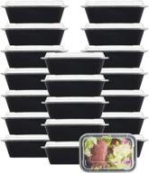 🍱 convenient nutribox [20 value pack]: 1-compartment 24 oz meal prep food containers, bpa-free, microwave/dishwasher/freezer safe for school, work or trips logo