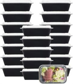 img 4 attached to 🍱 Convenient NutriBox [20 Value Pack]: 1-Compartment 24 OZ Meal Prep Food Containers, BPA-Free, Microwave/Dishwasher/Freezer Safe for School, Work or Trips