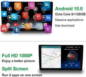 img 3 attached to 📱 IYING 10.1-дюймовый аппаратный блок в автомобильной панели: автомагнитола одинарного размера с операционной системой Android 10, совместимость с Apple CarPlay, Android Auto, GPS-навигацией, Bluetooth и WiFi.