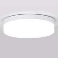 💡 12w led flush mount ceiling light - flat modern round lighting fixture for laundry room, hallway, bedroom, basements, kitchen (cool white 6000k) by dllt logo