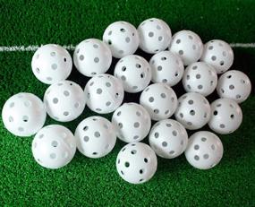 img 2 attached to 🏌️ Faswin 100 Pack White Plastic Golf Training Balls - Premium Airflow Hollow 5 inch Golf Balls for Driving Range, Swing Practice, and Home Use