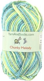 img 4 attached to 🧶 Chunky Melody Sea Mist Yarn - Premium Wool-Acrylic Blend - 100g/skein, Medium Weight