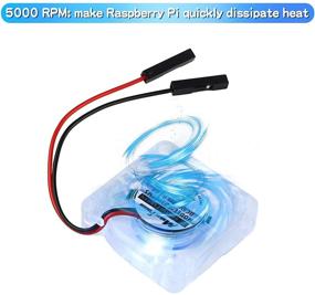 img 1 attached to Raspberry Pi 4 Fan Quite: 4Pcs DC Brushless Cooling Fan 30Mm LED Heatsink Cooler Radiator Connector Separating 1 To 2 Interface 3