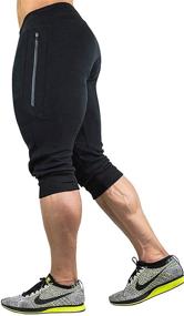 img 2 attached to 🏃 Elastic Running Sweatpants for Men - TBMPOY Active Apparel