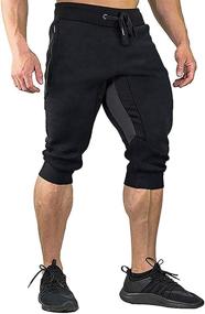 img 4 attached to 🏃 Elastic Running Sweatpants for Men - TBMPOY Active Apparel