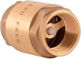 img 3 attached to 🔧 3/4-Inch IPS Brass In-Line Check Valve by EZ-FLO, Model 20403LF