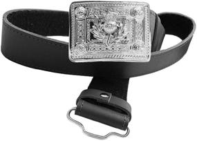 img 1 attached to Enhanced Black Kilt Belt Buckle in Various Sizes for Perfect Fit