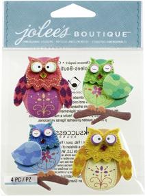 img 1 attached to 🦉 Jolee's Boutique Dimensional Stickers: Delightful Stitched Owls for Crafts & Scrapbooking