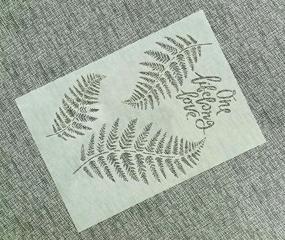 img 1 attached to Versatile Leaf Stencil: Enhance Wood, Walls, Fabric, Airbrush & More! Reusable 8.26 x 11.6 inch Mylar Template