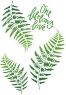 versatile leaf stencil: enhance wood, walls, fabric, airbrush & more! reusable 8.26 x 11.6 inch mylar template logo