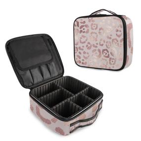 img 4 attached to 🐆 Adjustable Dividers Leopard Cosmetic Organizer