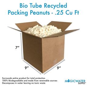 img 1 attached to 📦 Recycled Anti Static Packing Peanuts Popcorn Tube Shape Loose Fill - 1/4 Cubic Feet, White | Magicwater Supply