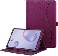 📱 fintie case for samsung galaxy tab a 8.4 2020 - corner protection, multi-angle viewing stand, purple logo