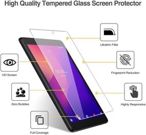 img 3 attached to 🔍 [2 Pack] ProCase Tempered Glass Screen Protector for Alcatel Joy Tab 2 2020 Release (Model: 9032Z) / Joy Tab/Joy Tab Kids and Alcatel 3T Tablet 8-inch - Clear Film Guard Screen Protector