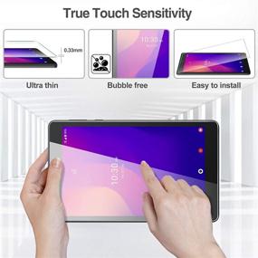 img 2 attached to 🔍 [2 Pack] ProCase Tempered Glass Screen Protector for Alcatel Joy Tab 2 2020 Release (Model: 9032Z) / Joy Tab/Joy Tab Kids and Alcatel 3T Tablet 8-inch - Clear Film Guard Screen Protector