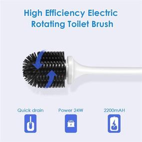 img 2 attached to 🧻 2021 Electric Toilet Brush with Holder, 360° Spin Scrubber, Automatic Toilet Brush Set with Rechargeable Battery - Basin and Toilet Cleaner