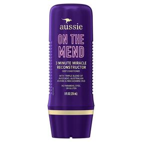 img 4 attached to Aussie Reconstructing Deep Conditioner Hair Mask, Triple Oil Blend - 🥑 Avocado, Australian Jojoba, Macadamia Oils, Paraben & Dye Free, 8 fl Oz