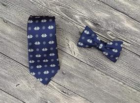 img 1 attached to 🎅 Get Festive with KissTies Snowflakes Necktie – Perfect Men's Accessory for the Holiday Season!