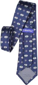 img 2 attached to 🎅 Get Festive with KissTies Snowflakes Necktie – Perfect Men's Accessory for the Holiday Season!