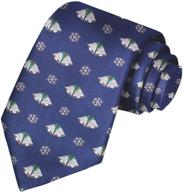 🎅 get festive with kissties snowflakes necktie – perfect men's accessory for the holiday season! логотип