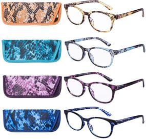 img 4 attached to 👓 EYEGUARD Fashion Readers for Women - Colorful Pack of 4 Quality Reading Glasses