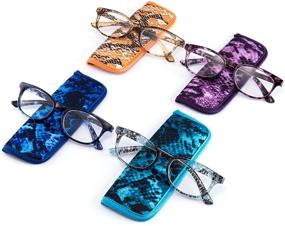 img 3 attached to 👓 EYEGUARD Fashion Readers for Women - Colorful Pack of 4 Quality Reading Glasses