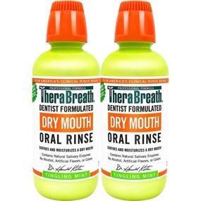 img 4 attached to Dentist Recommended TheraBreath Oral Rinse for Dry Mouth, Tingling Mint, 16 oz (Pack of 2)