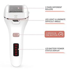 img 3 attached to 🦶 KOPOK Electric Foot Callus Remover Kit + Nail Drill Machine: Rechargeable with LED, 2 Grinding Heads, and 6 Manicure Filer Files for DIY Nail Polishing Art Drill Set