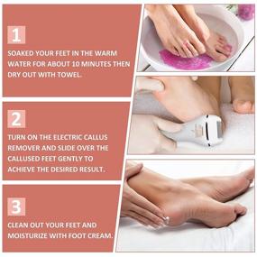 img 1 attached to 🦶 KOPOK Electric Foot Callus Remover Kit + Nail Drill Machine: Rechargeable with LED, 2 Grinding Heads, and 6 Manicure Filer Files for DIY Nail Polishing Art Drill Set