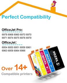 img 2 attached to 🖨️ Q-image Compatible Ink Cartridge Replacement for HP 902 902XL - 4 Pack for Officejet Pro 6978 6968 6954 6962 6958 6970 6975 Printer - Black, Cyan, Magenta, Yellow