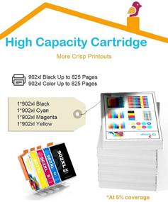 img 3 attached to 🖨️ Q-image Compatible Ink Cartridge Replacement for HP 902 902XL - 4 Pack for Officejet Pro 6978 6968 6954 6962 6958 6970 6975 Printer - Black, Cyan, Magenta, Yellow