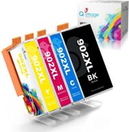 🖨️ q-image compatible ink cartridge replacement for hp 902 902xl - 4 pack for officejet pro 6978 6968 6954 6962 6958 6970 6975 printer - black, cyan, magenta, yellow logo