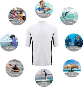 img 1 attached to 👕 Quick Dry UPF 50 Men's Short Sleeve Rash Guard | Perfect Fit Swim Shirts for Beach & Water Sports Trip