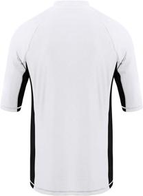 img 3 attached to 👕 Quick Dry UPF 50 Men's Short Sleeve Rash Guard | Perfect Fit Swim Shirts for Beach & Water Sports Trip