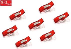 img 1 attached to 📎 iExcell 100 Pcs Red Craft Clips - Ideal for Sewing, Quilting, Crafters, Crochet, and Knitting - Topnotch All-Purpose Clips