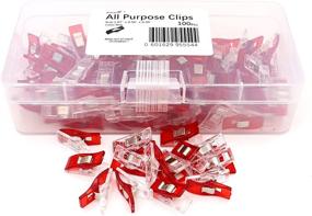 img 2 attached to 📎 iExcell 100 Pcs Red Craft Clips - Ideal for Sewing, Quilting, Crafters, Crochet, and Knitting - Topnotch All-Purpose Clips