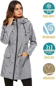 img 3 attached to LOMON Lightweight Raincoat Waterproof Packable Women's Clothing for Coats, Jackets & Vests