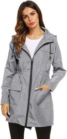 img 2 attached to LOMON Lightweight Raincoat Waterproof Packable Women's Clothing for Coats, Jackets & Vests