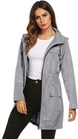 img 1 attached to LOMON Lightweight Raincoat Waterproof Packable Women's Clothing for Coats, Jackets & Vests