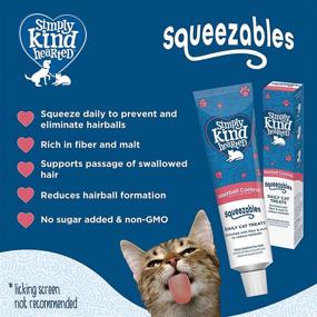 img 3 attached to 🐱 1.76 OZ (50 GRS) Simply Kind Hearted Squeezable Hairball Control CAT Treat