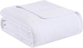 img 3 attached to 🔥 Tommy Bahama Ultra Plush Collection Blanket - Super Soft, Cozy Fleece, Reversible, Anti-Pill, Medium Weight, Oeko-Tex Certified - Queen Size, White