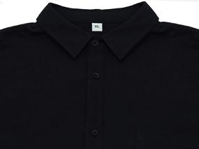 img 3 attached to 👔 Button Sleeve Cotton Lightweight Men's Shirts by JEKAOYI: Stylish and Comfortable Clothing