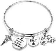 💉 seiraa emt caduceus bracelet - ideal emt gift for nurses/doctors - ambulance charm jewelry for medical professionals logo