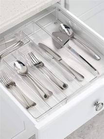 img 2 attached to Efficiently Organize Your Kitchen with the iDesign Linus Expandable Drawer Organizer - Clear