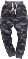 kisbini cotton camouflage sweatpants children logo