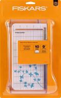 📐 fiskars 9 inch bypass paper trimmer: efficient precision tool for crafting and office use logo