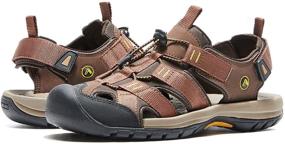 img 4 attached to AMIDEWA Adjustable Fisherman 👞 Sandals - Athletic and SEO-friendly!