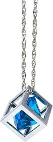 img 1 attached to 💎 Blue Diamond Cube Crystal Car Rear View Mirror Charms - Bling Car Accessories, Sun Catcher Hanging Ornament with Chain - Car Charm and Home Decor Ornament (Blue)