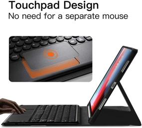 img 3 attached to 📱 GUDOU Bluetooth Touchpad Keyboard Case for iPad Air 3rd Generation 10.5 2019 / iPad Pro 10.5 2017, Wireless Detachable Keyboard Case with Pencil Holder, Auto Sleep/Wake (Black)