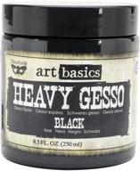 🖌️ prima marketing finnabair art basics heavy gesso 8.5oz - black logo